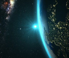 The Earth and the Sun Stock Photo 06