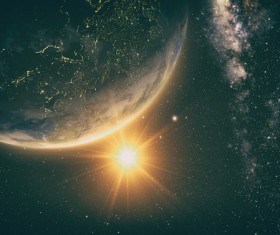 The Earth and the Sun Stock Photo 08