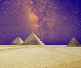 The pyramids of the night Stock Photo