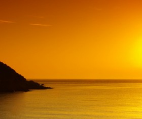 The tide of the sun at dusk Stock Photo 03