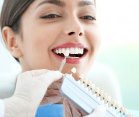 Tooth color contrast Stock Photo 01