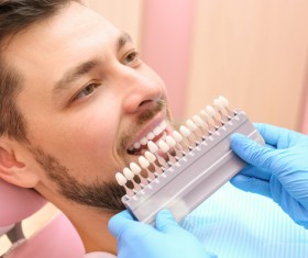 Tooth color contrast Stock Photo 02