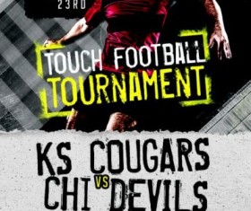 Touch Football Tournament Flyer Psd Template