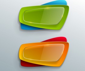 Transparent glass with colorful banner vector