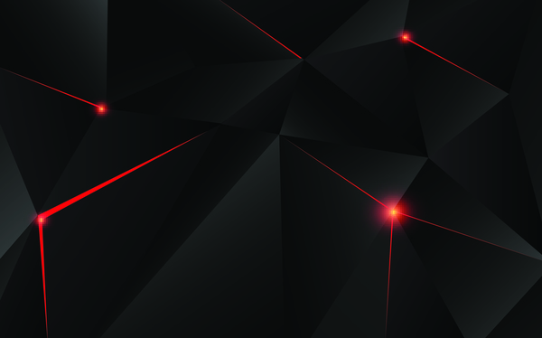 Triangular geometry black with red light vector 01