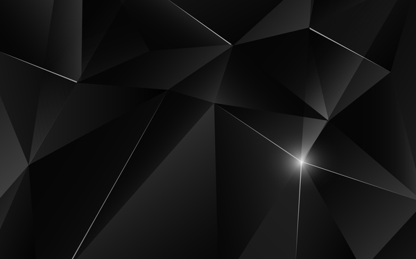 Triangular geometry black with white light vector