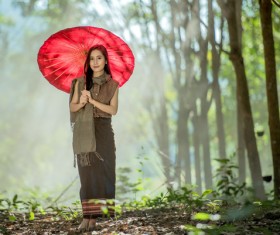 Umbrella of Cambodian women HD picture