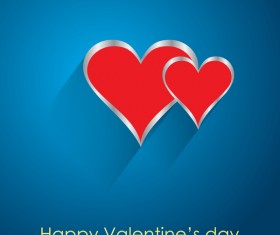 Valendine day background with enamoured heart vector 01