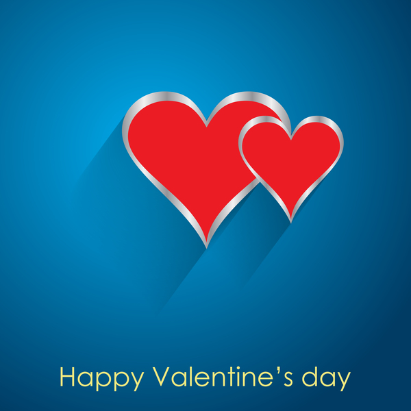 Valendine day background with enamoured heart vector 01