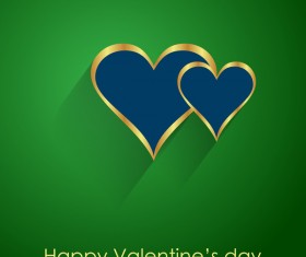 Valendine day background with enamoured heart vector 03