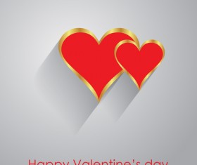 Valendine day background with enamoured heart vector 05