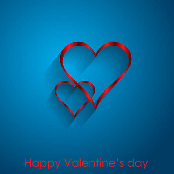 Valendine day background with enamoured heart vector 06