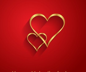 Valendine day background with enamoured heart vector 07