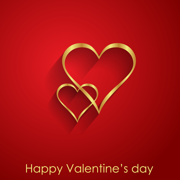 Valendine day background with enamoured heart vector 07