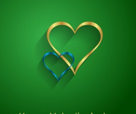 Valendine day background with enamoured heart vector 09