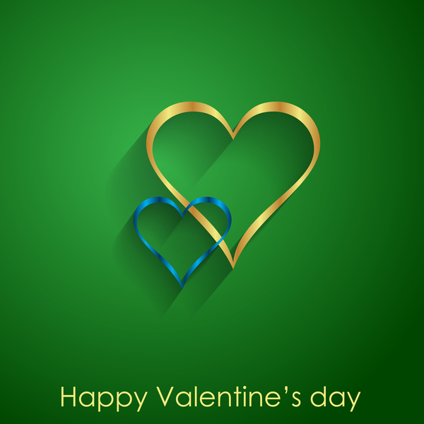 Valendine day background with enamoured heart vector 09