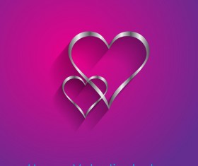 Valendine day background with enamoured heart vector 10