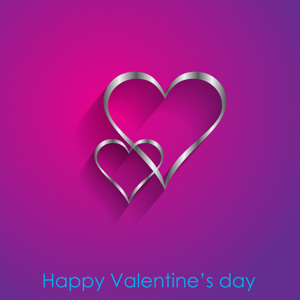 Valendine day background with enamoured heart vector 10