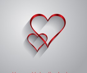 Valendine day background with enamoured heart vector 11
