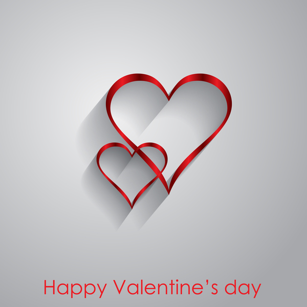 Valendine day background with enamoured heart vector 11