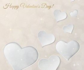Valentine day card shiny background vector