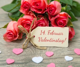 Valentine's Day Flowers Bouquet Stock Photo 01