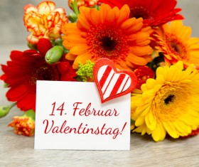 Valentine's Day Flowers Bouquet Stock Photo 02