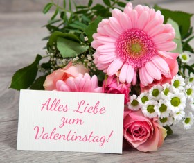 Valentine's Day Flowers Bouquet Stock Photo 04
