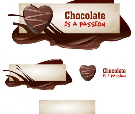 Vector chocolate banner material 01