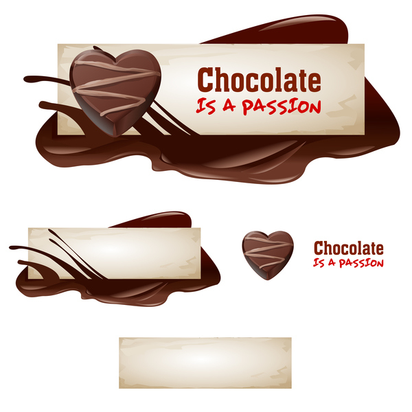 Vector chocolate banner material 01