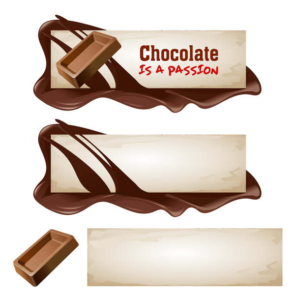 Vector chocolate banner material 02