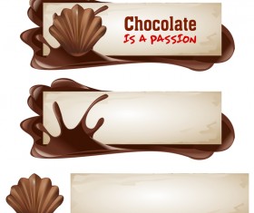 Vector chocolate banner material 04