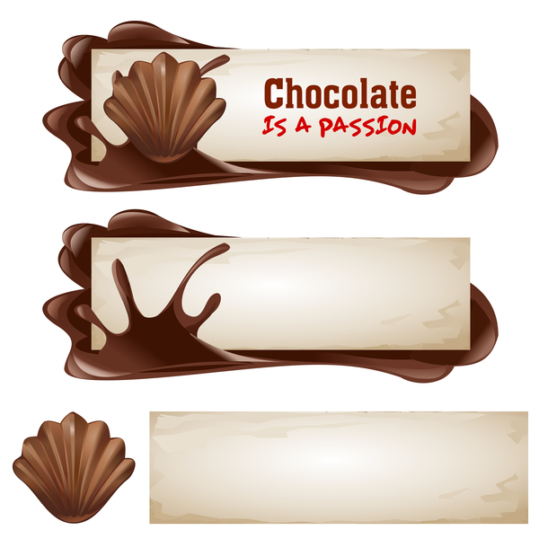 Vector chocolate banner material 04