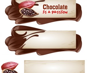 Vector chocolate banner material 05