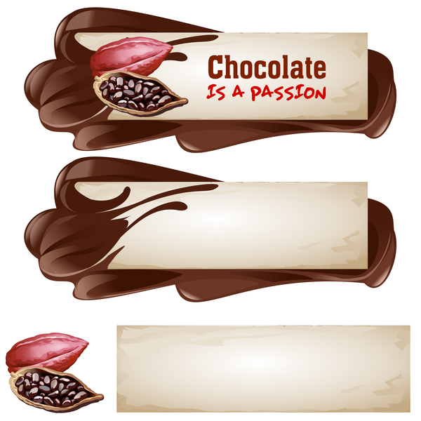 Vector chocolate banner material 05