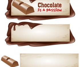 Vector chocolate banner material 06