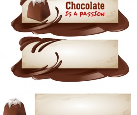 Vector chocolate banner material 07