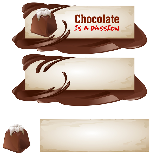 Vector chocolate banner material 07