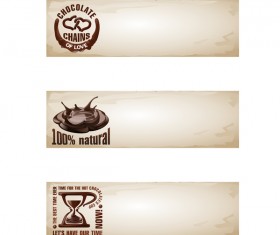 Vector chocolate banner material 10