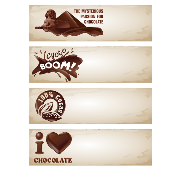 Vector chocolate banner material 11