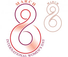 Template 8 March women day vector