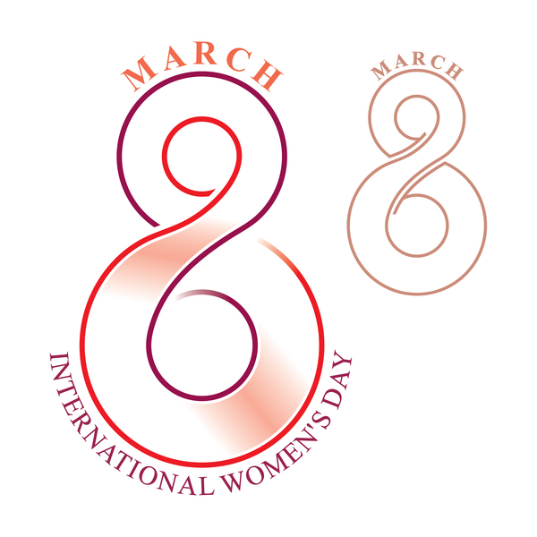 Vector template March 8 women day material