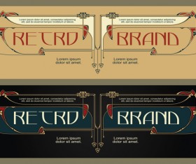 Vintage banner template vector material 01