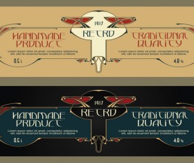 Vintage banner template vector material 02