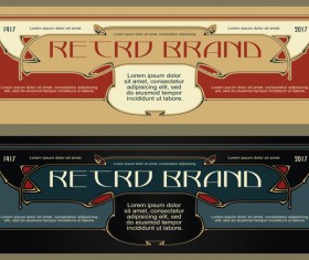 Vintage banner template vector material 03