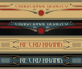 Vintage banner template vector material 04