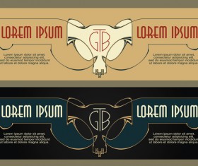 Vintage banner template vector material 06