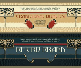 Vintage banner template vector material 09