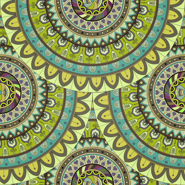 Vintage floral texture pattern vectors 05
