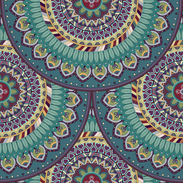 Vintage floral texture pattern vectors 09
